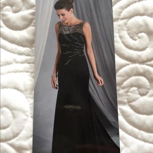 Mother of the Bride / evening gown. Navy blue. Size 10. Altered to approx 9